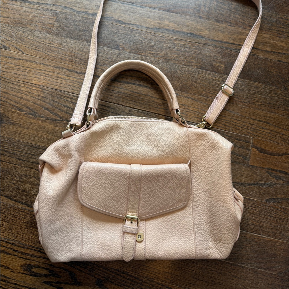 Cream leather Ora Delphine cross body bag y2k great condition